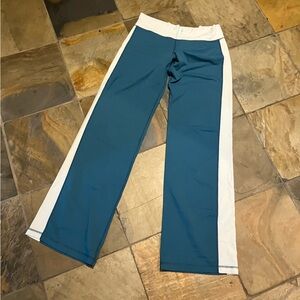 Lululemon made in Canada Teal and cream Athletic Pants.  Made in Canada